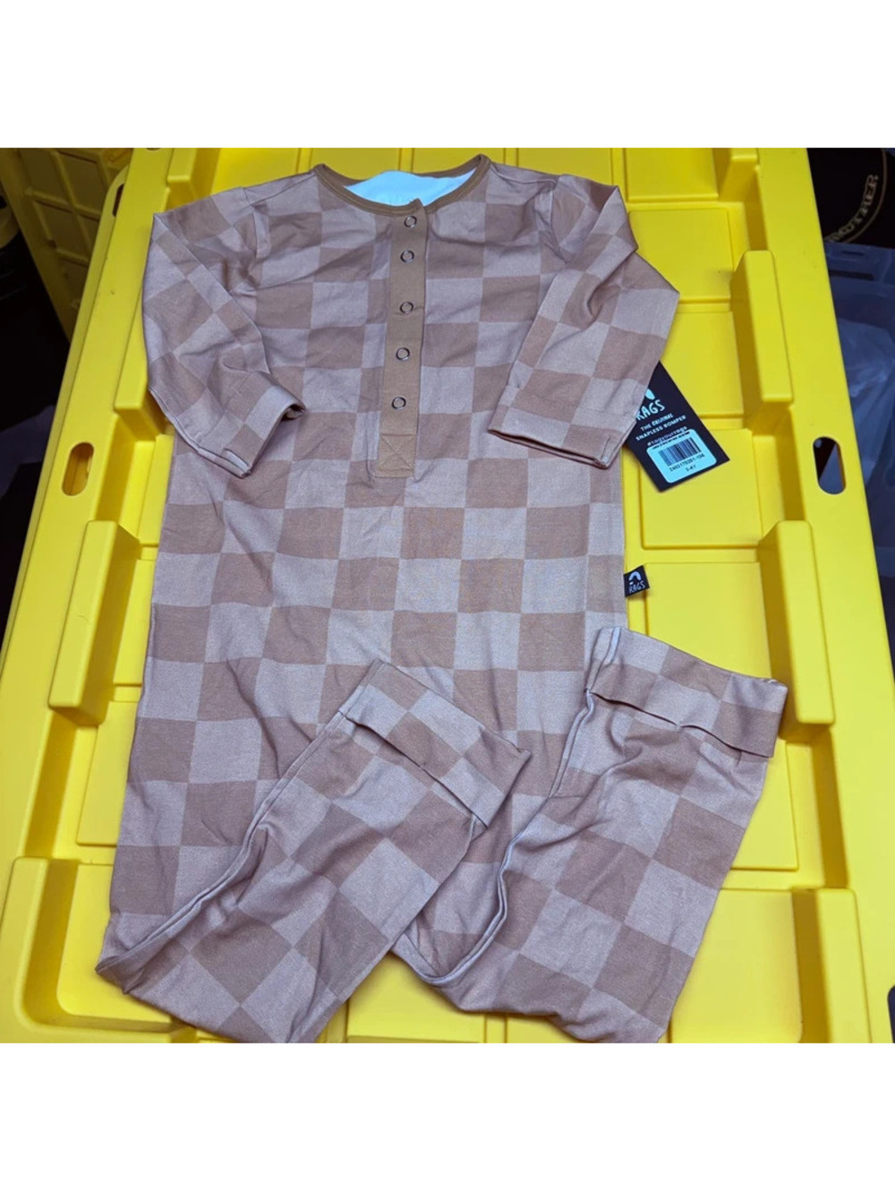 Rags to raches checkered romper